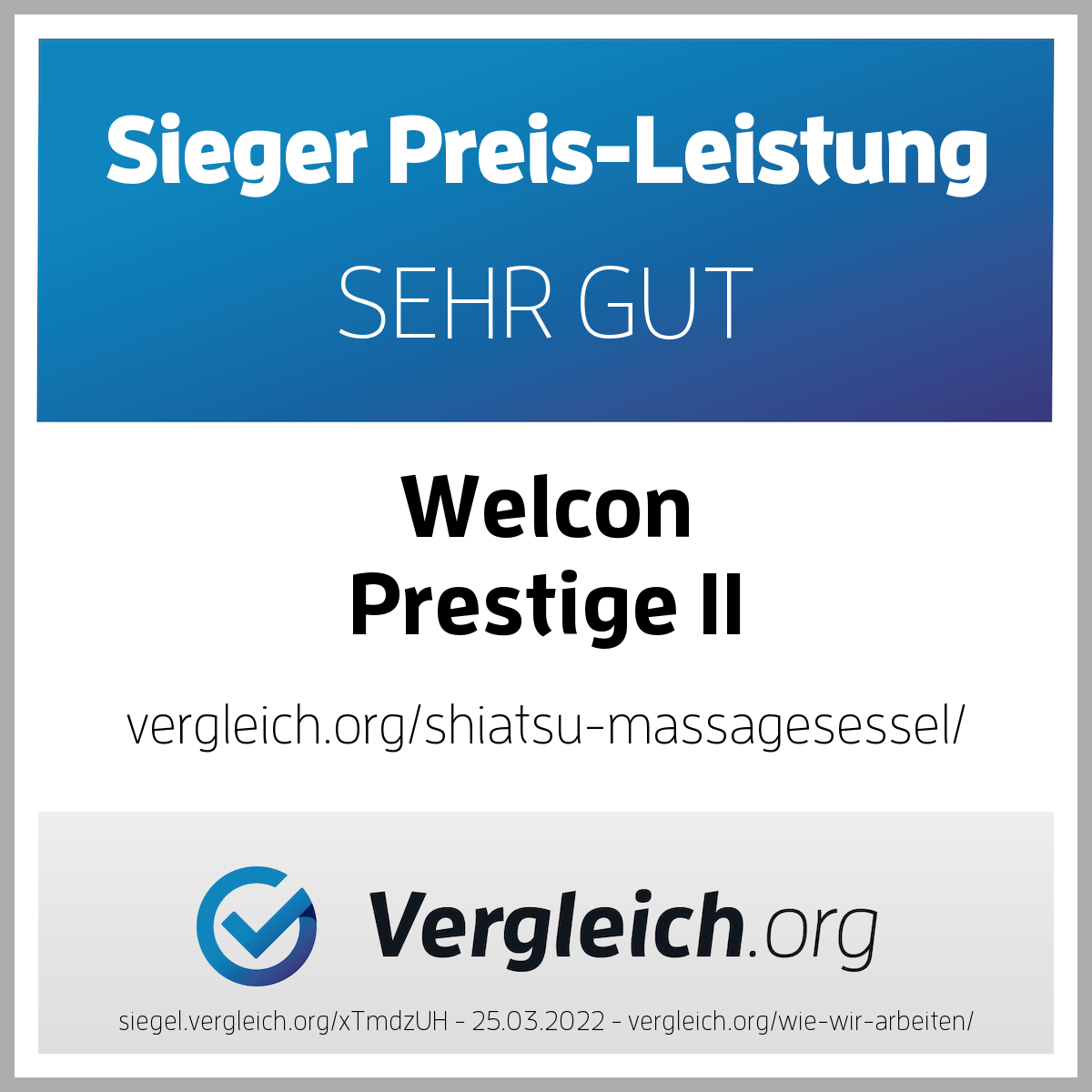 Massagesessel WELCON Prestige II in beige / braun - Sale